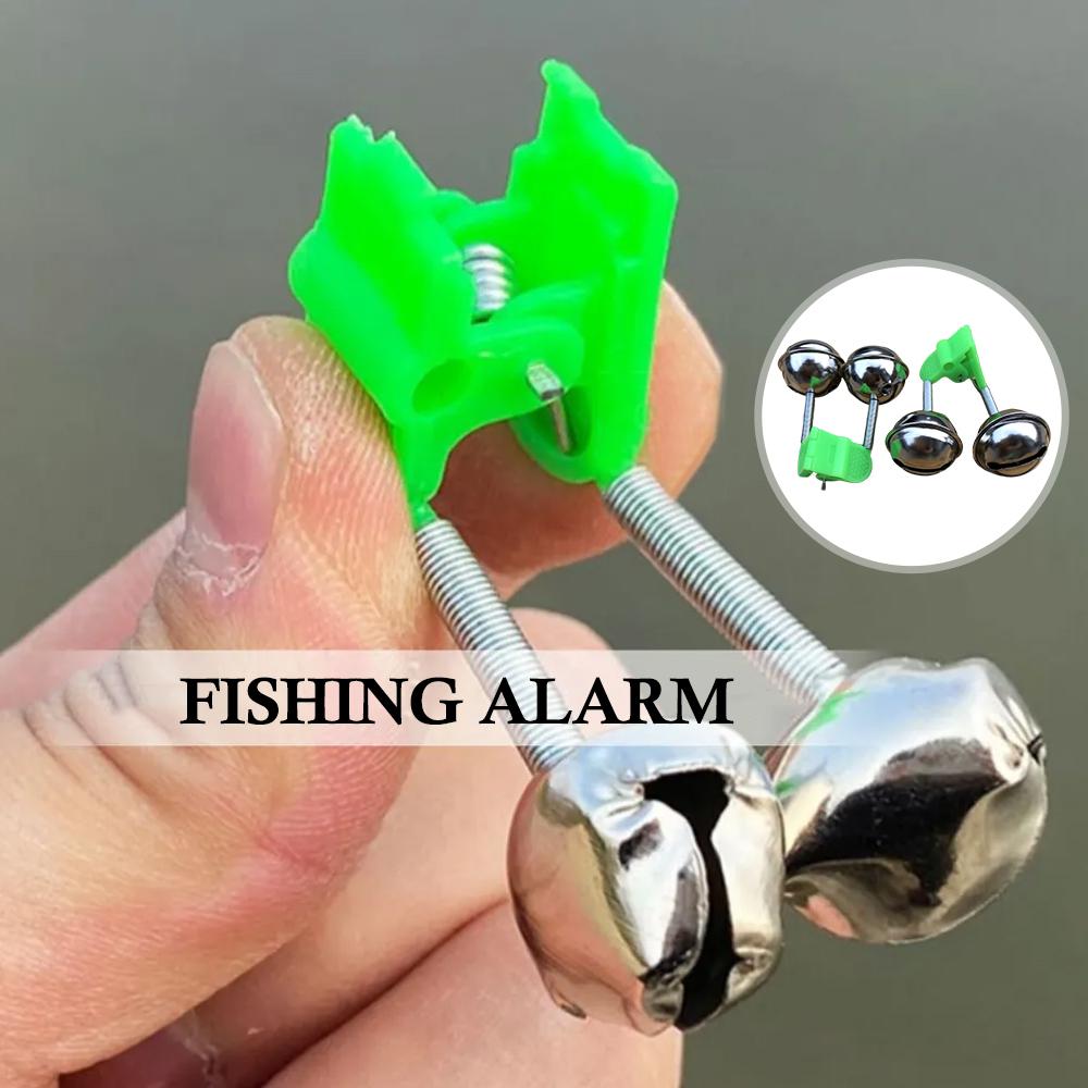 Bite Alarm - 10 Stück Angelalarmglocken mit Clip, Bissanzeiger,
